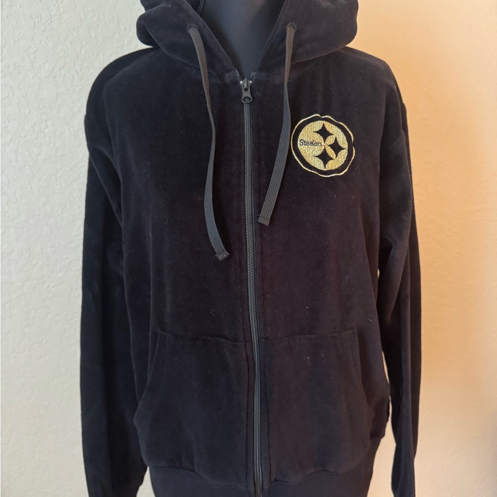 Steelers Black Hoodie with Gold Logo